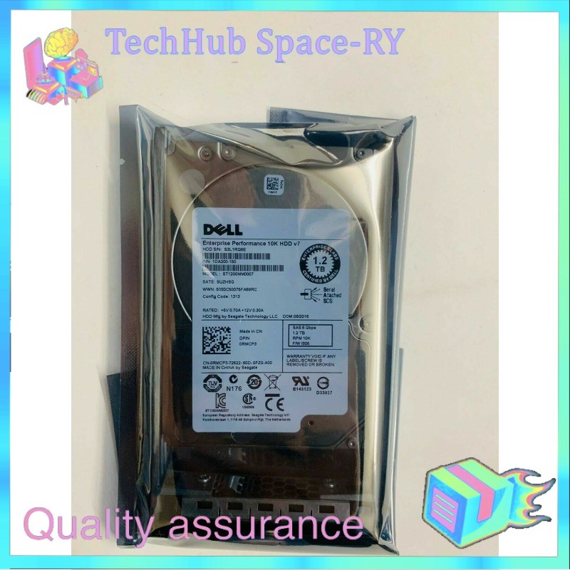RMCP3 0RMCP3 Dell 1.2TB ST1200MM0007 10K RPM 6Gb/s 2.5" SAS Hard Drive W/R Tray