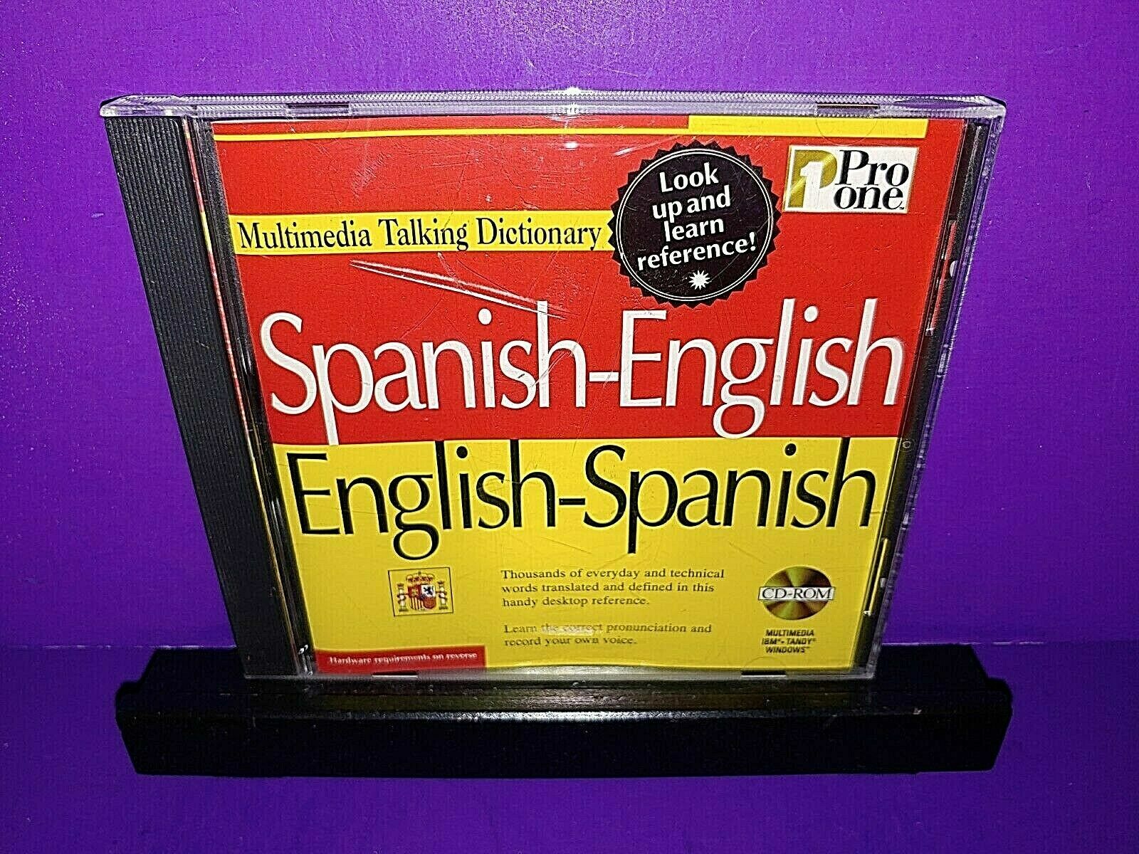 Pro One Spanish-English,English-Spanish Multimedia Talking Dictionary PC CD #64