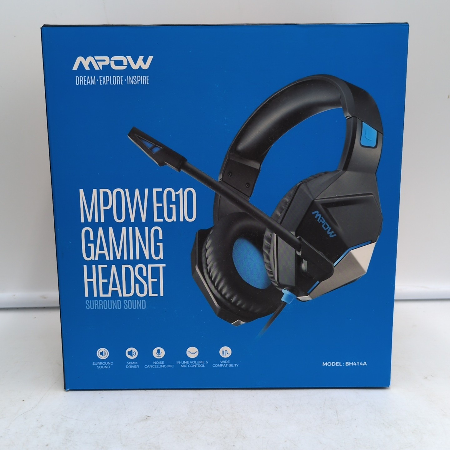  New Gaming Headset Mpow EG10, MPBH414AD, Surround Sound Wired Noise Cancelling 