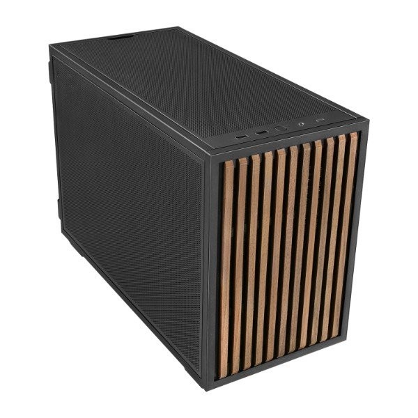 Lian Li B4-mATX Wood Compact SFF Case Walnut w/2 x 120mm Fans Black (B4X-WD)
