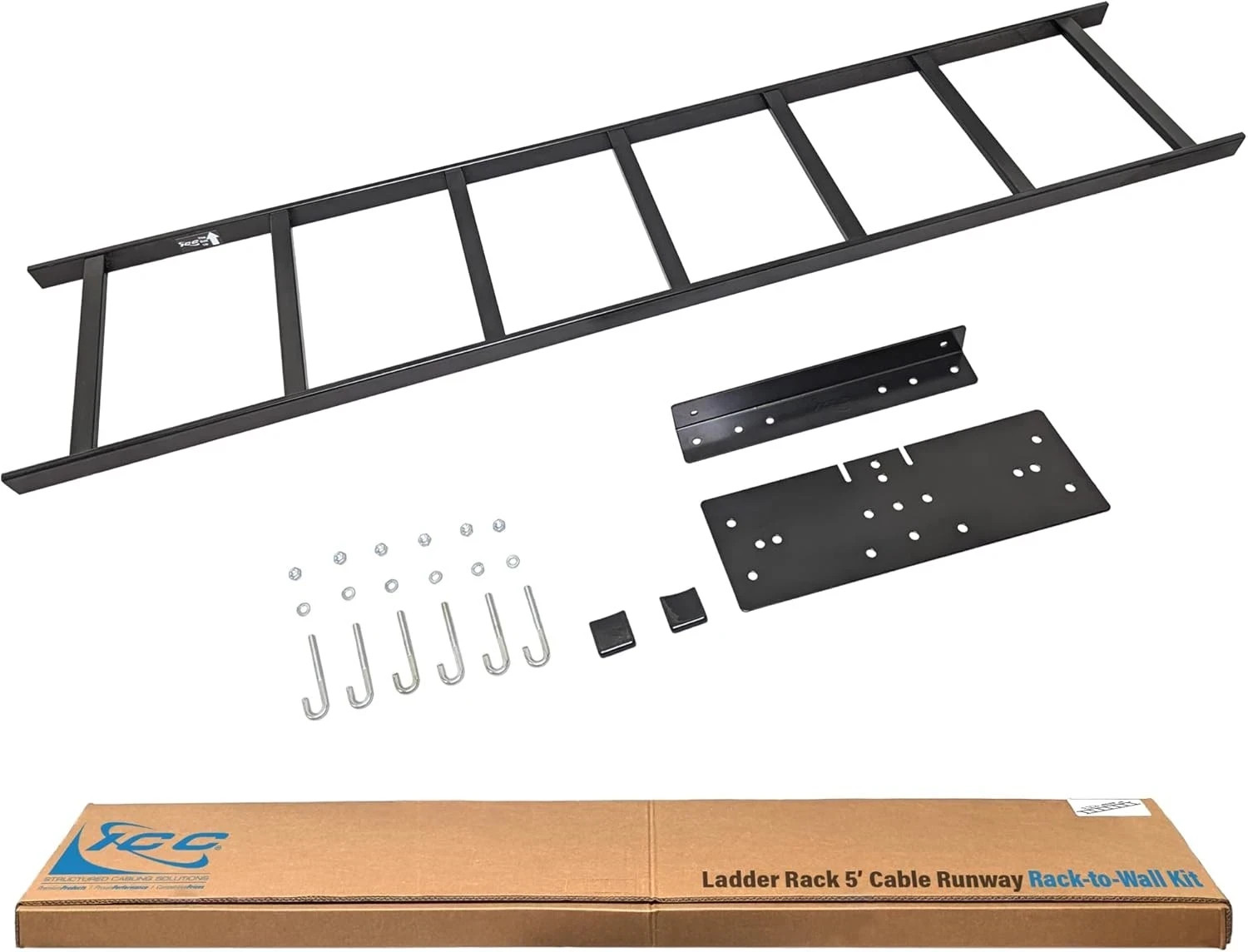 ICC Ladder Rack 5-Foot Cable Runway Network 1 Pack, Rack-to-Wall Kit