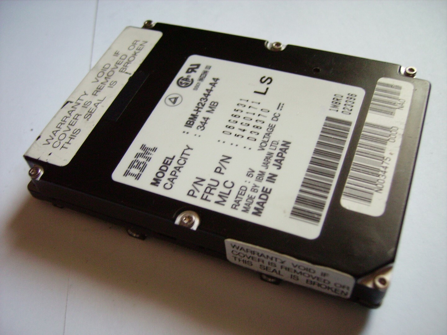 IBM H2344-A4 IDE 344MB 17mm 4200rpm 2.5in Hard Drive  VINTAGE HDD TESTED  RARE