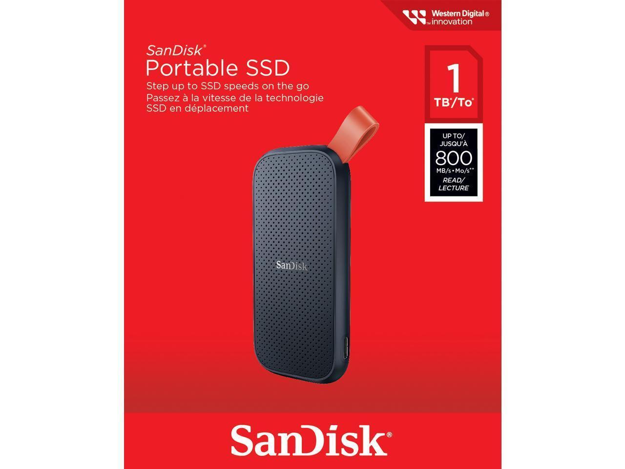 SanDisk 1TB Portable External SSD USB 3.2 Gen 2, USB-C Solid State Drive