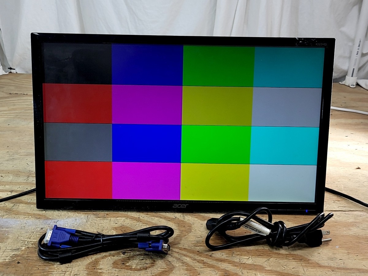 ACER K222HQL UM.WX3AA.004 21.5" LCD Monitor HDMI DVI VGA GRADE B SEE NOTES