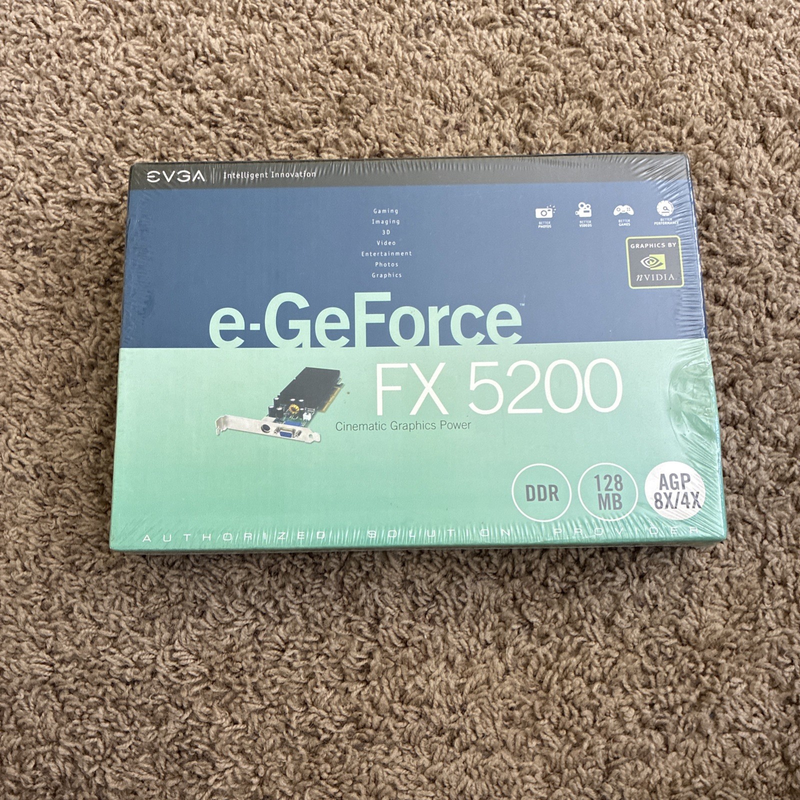 EVGA e-GeForce FX 5200 128MB DDR PCI Graphics Card 128-P1-N309-BR