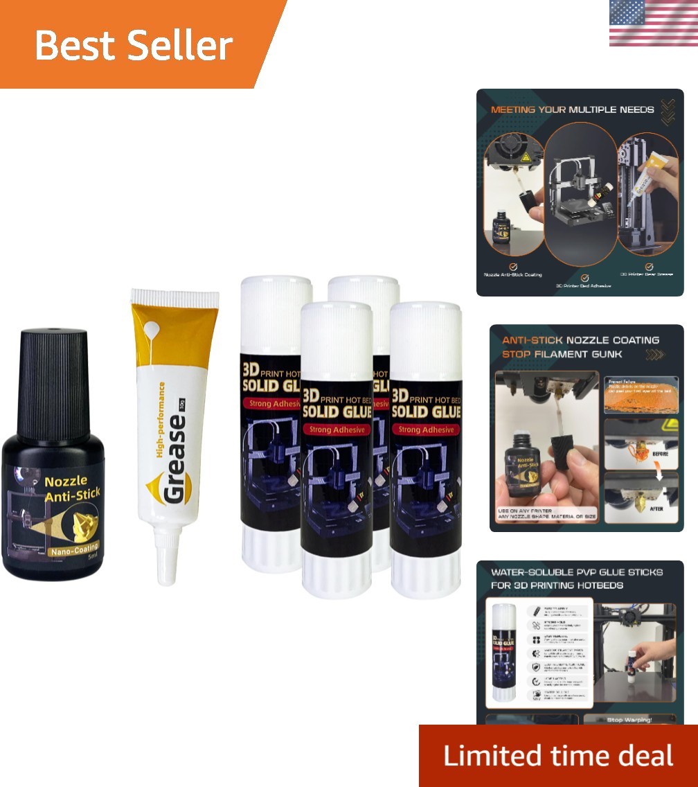 Essential 3D Printing Accessories Kit Includes 3D Printer Glue Sticks Adhesiv...