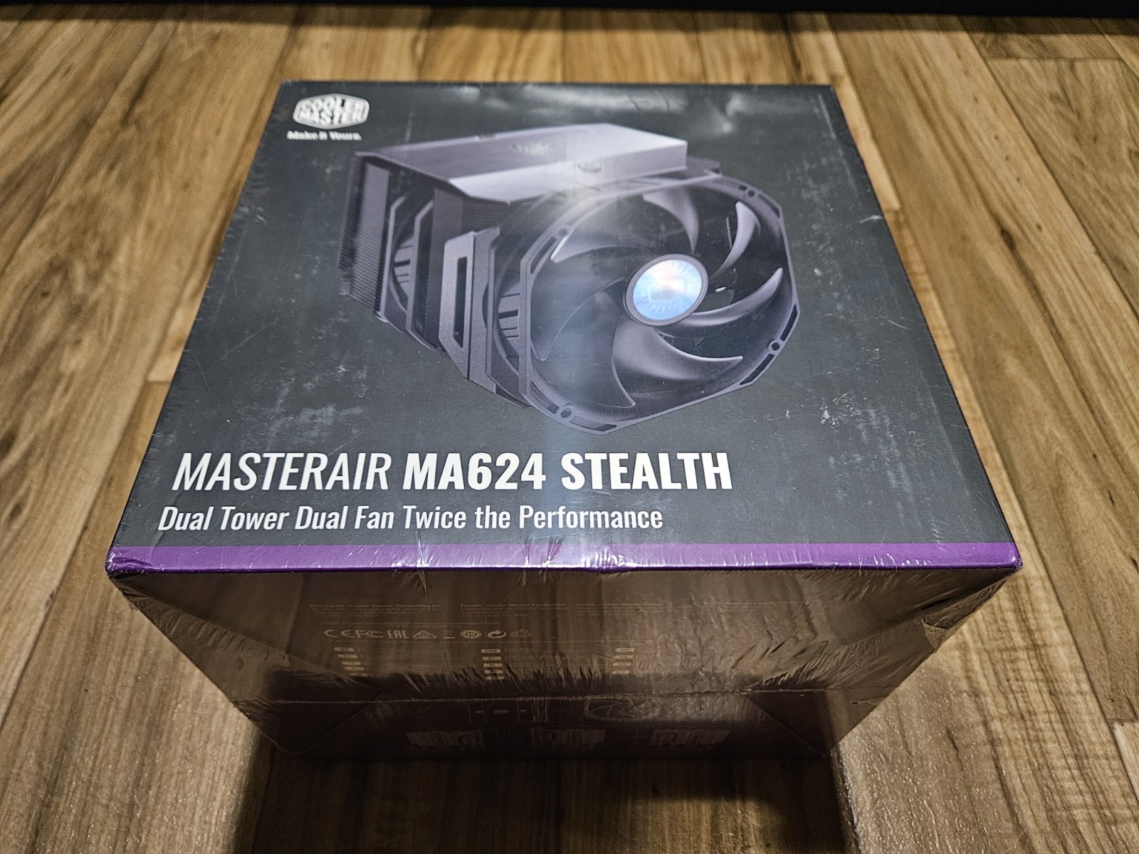 Cooler Master MA624 Stealth CPU Air Cooler Tower Heatsink Dual Fan NEW SEALED