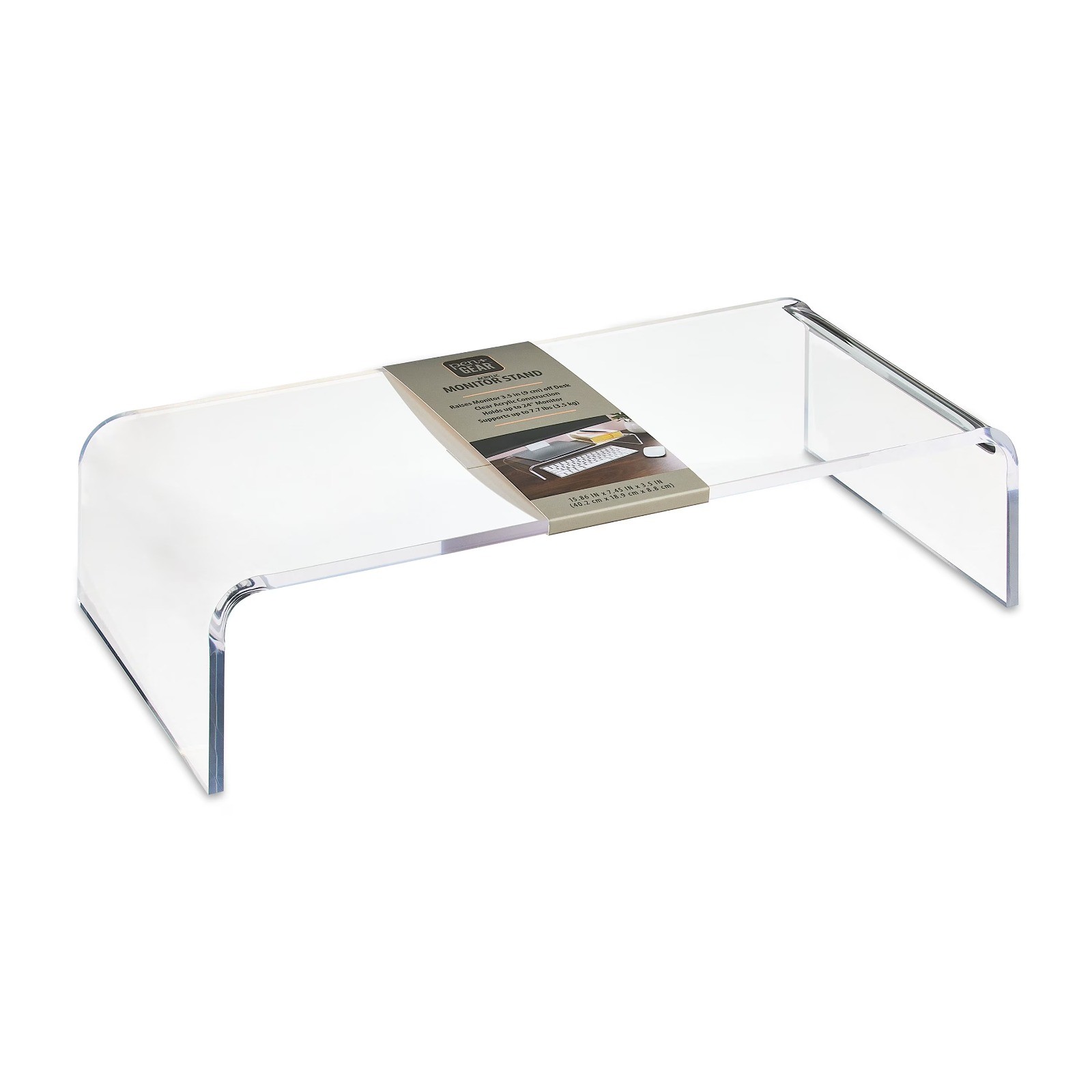 Clear Acrylic Computer Monitor Stand for Home Office