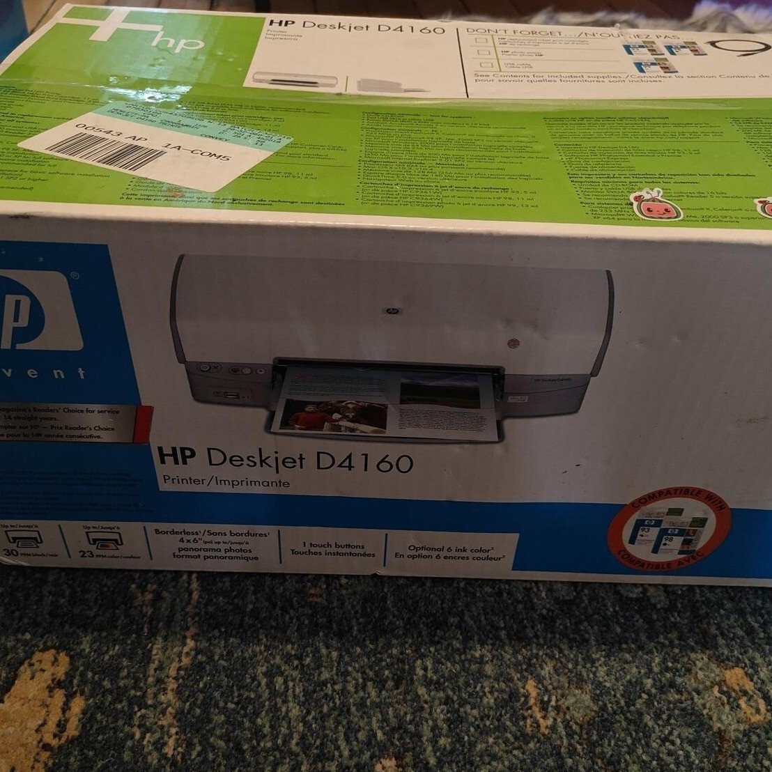 HP DeskJet D4160 Photo Inkjet Printer Complete Home Office Color New