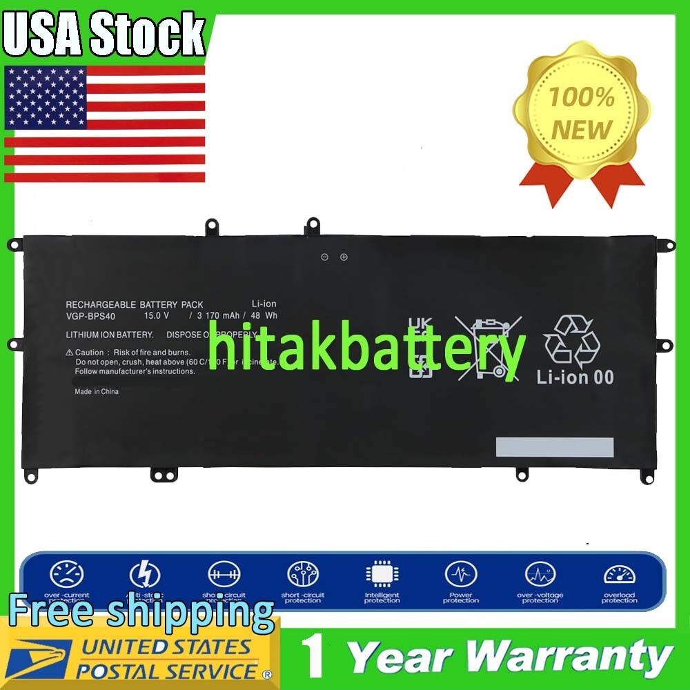 VGP-BPS40 Battery For Sony Vaio Flip SVF14N13CXB SVF15N17CX SVF15NB1GU VGPBPS40