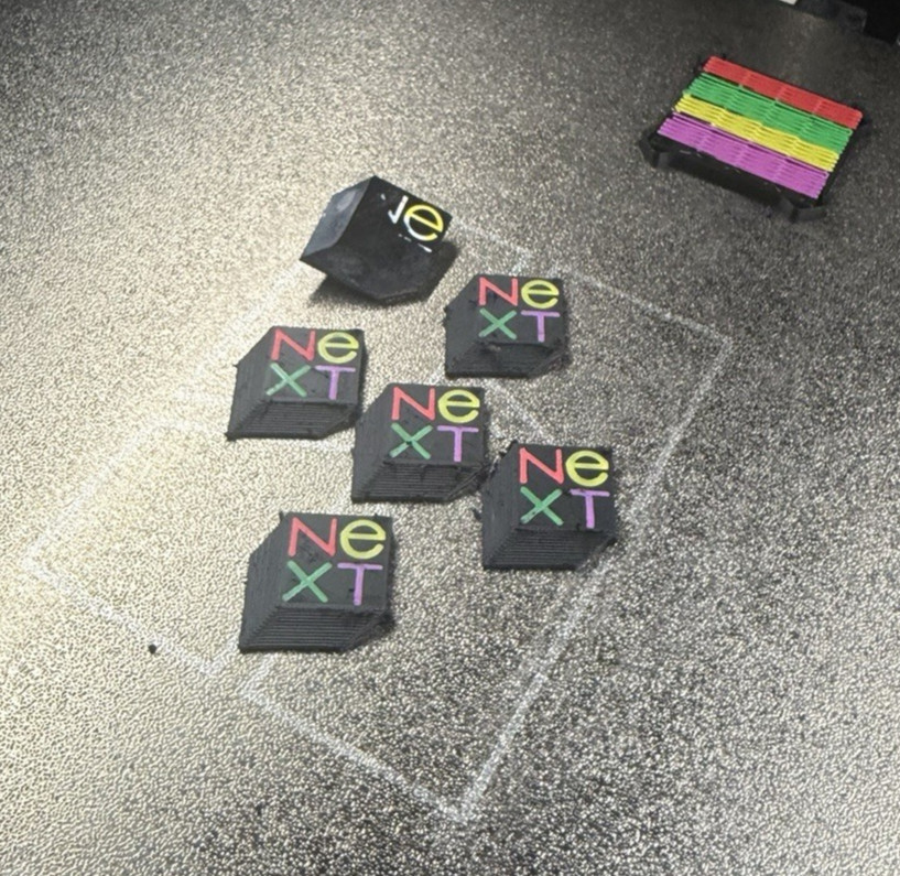NeXT CUBE Computer  Logo 3d Printed HD SCALE 2mm Replace Cube Logo Color Matched