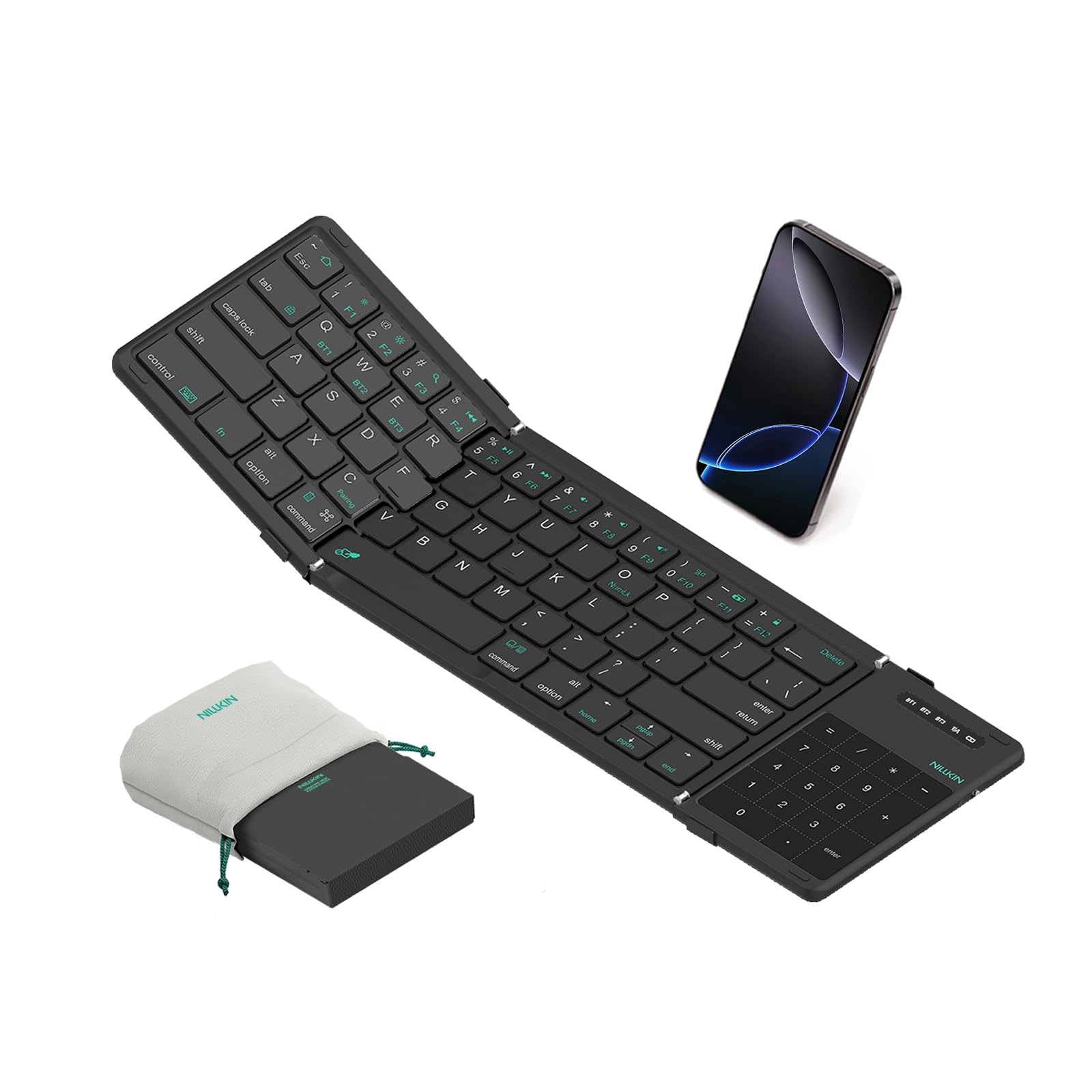 Nillkin Cube Pocket Upgraded Foldable Keyboard with Touchpad & Number Pad