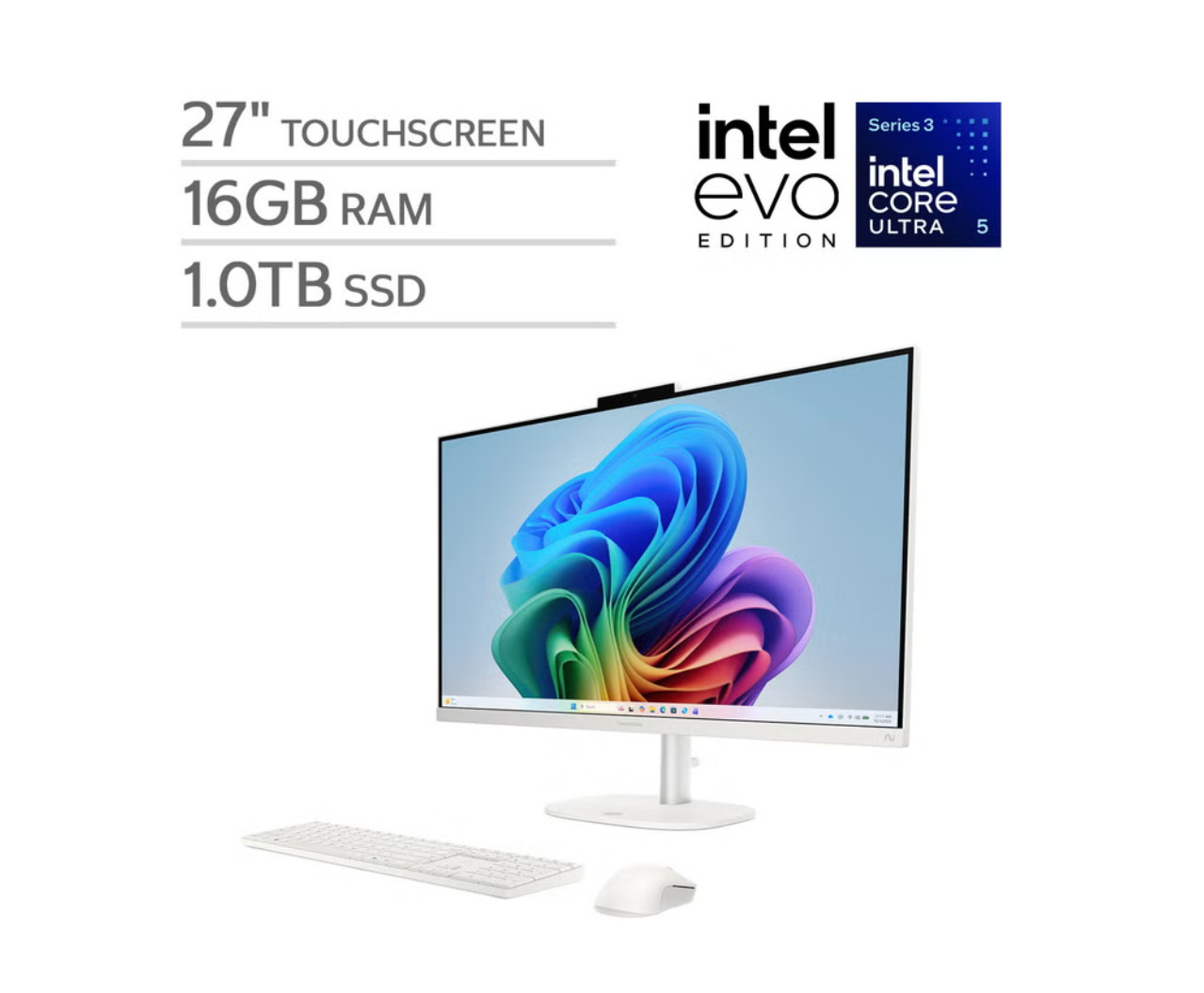 *HP OmniStudio 27" Touch All-in-One Desktop Intel Core Ultra 5 1TB SSD 16GB RAM*