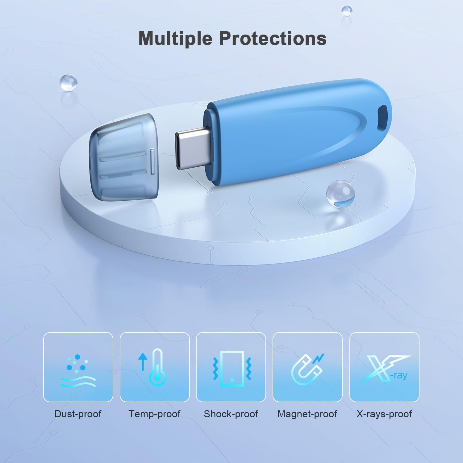 Kootion 32GB 64GB 128G Type C USB Flash Drives Memory Sticks 1/5/10pcs Wholesale