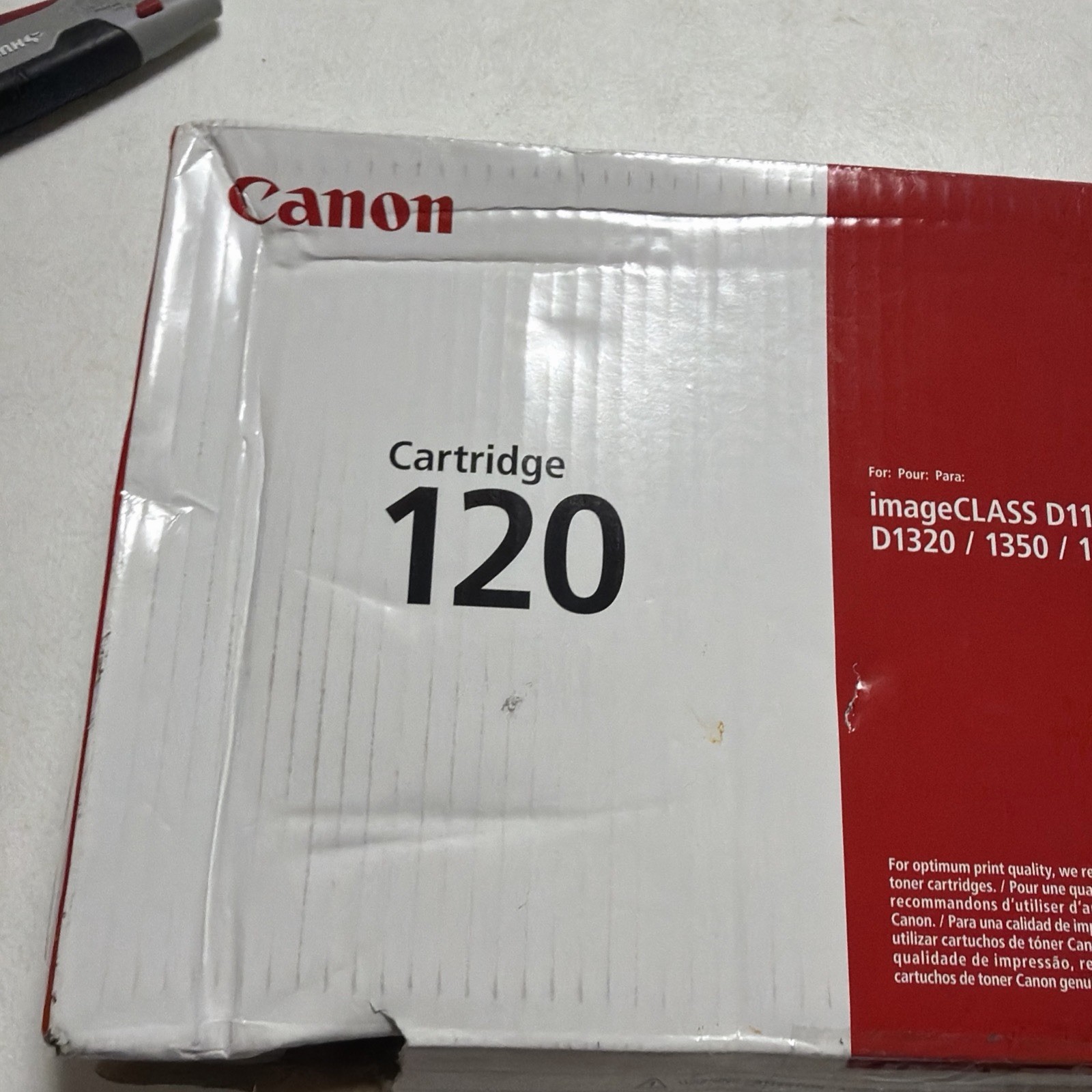 Canon 120 Genuine Black Toner Cartridge for imageCLASS D1320 D1350 D1370