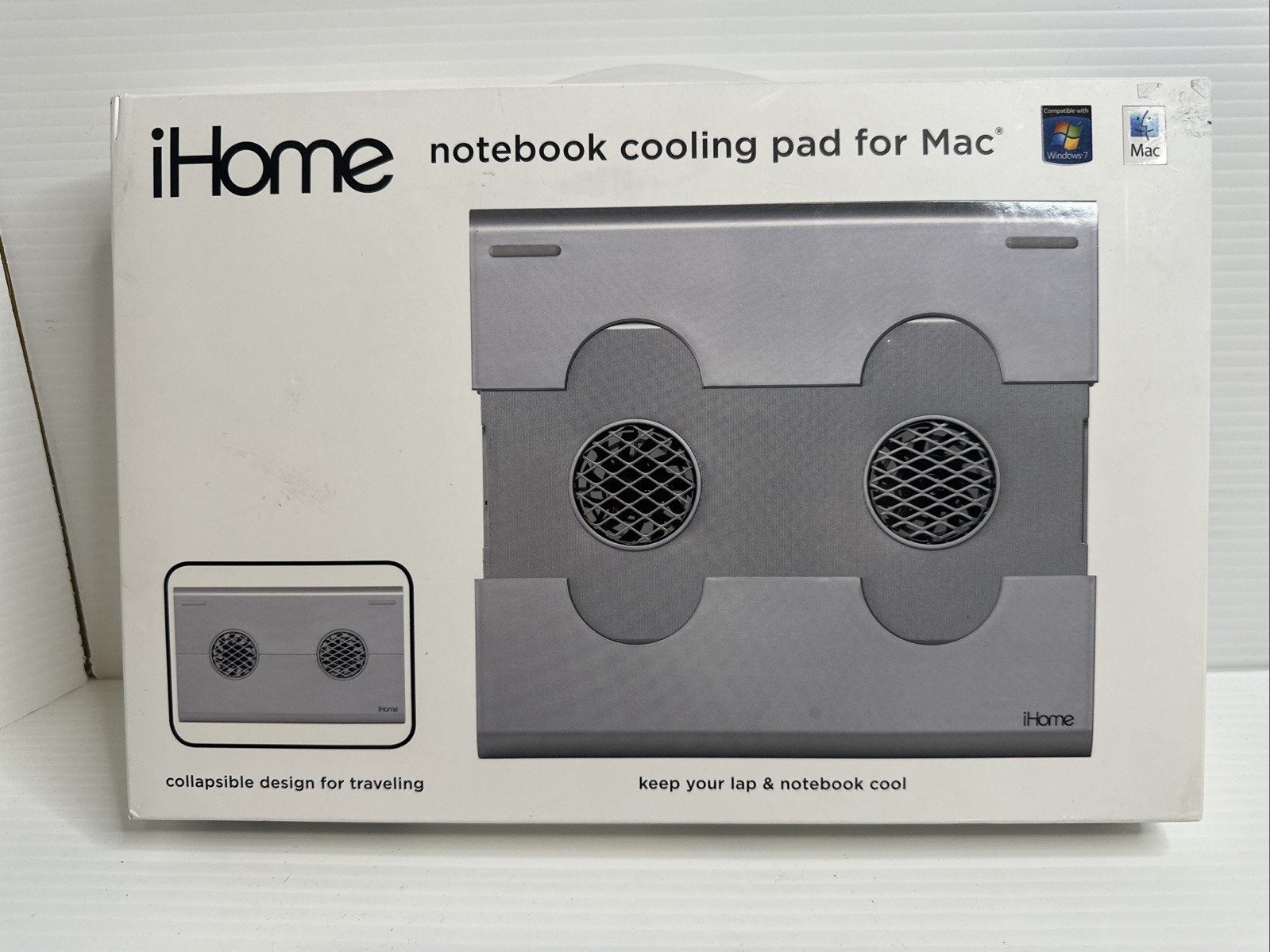 iHome Laptop Notebook Cooling Pad with Expandable Base NEW Sealed Windows Mac