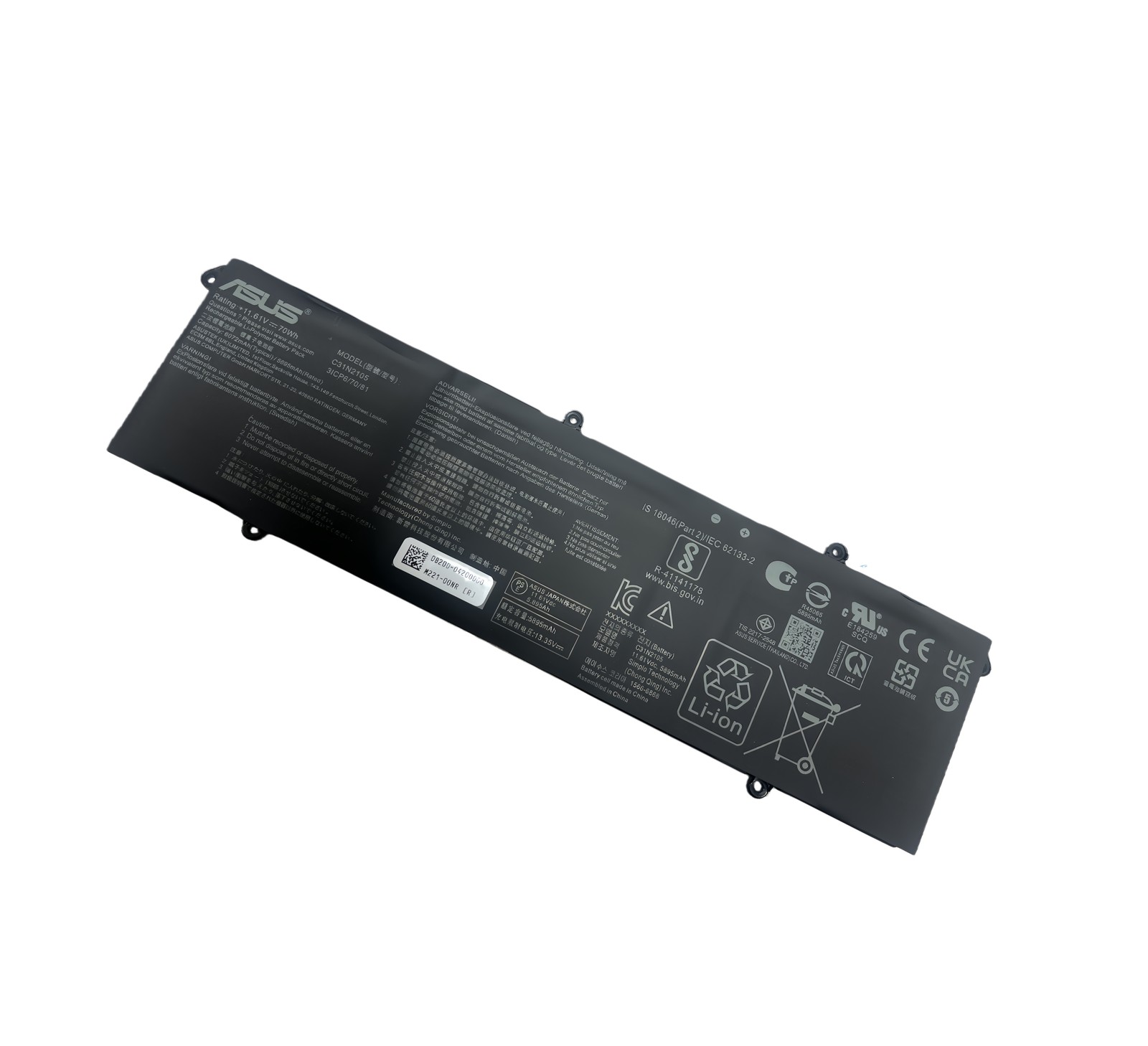 Genuine C31N2105-1 OEM Battery for ASUS K5504VN K6502VJ K3605ZU K3605VU K3605VV