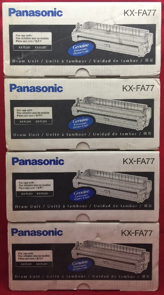 PANASONIC KX-FA77D DRUM UNIT BLACK GENUINE Qty 4