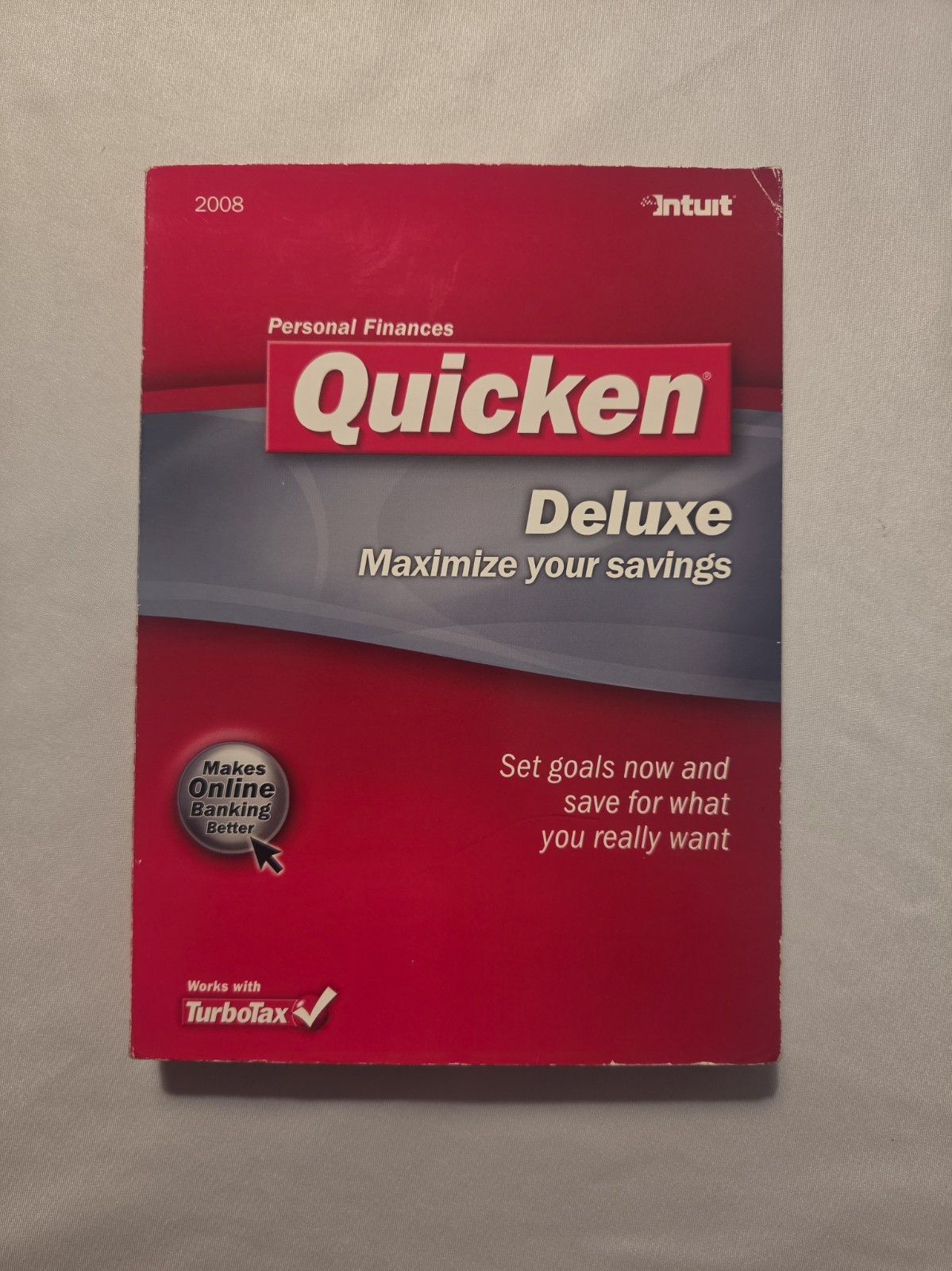 Intuit Quicken Deluxe 2008 For Windows '00/'03/XP/Vista NOT for Win 10/11