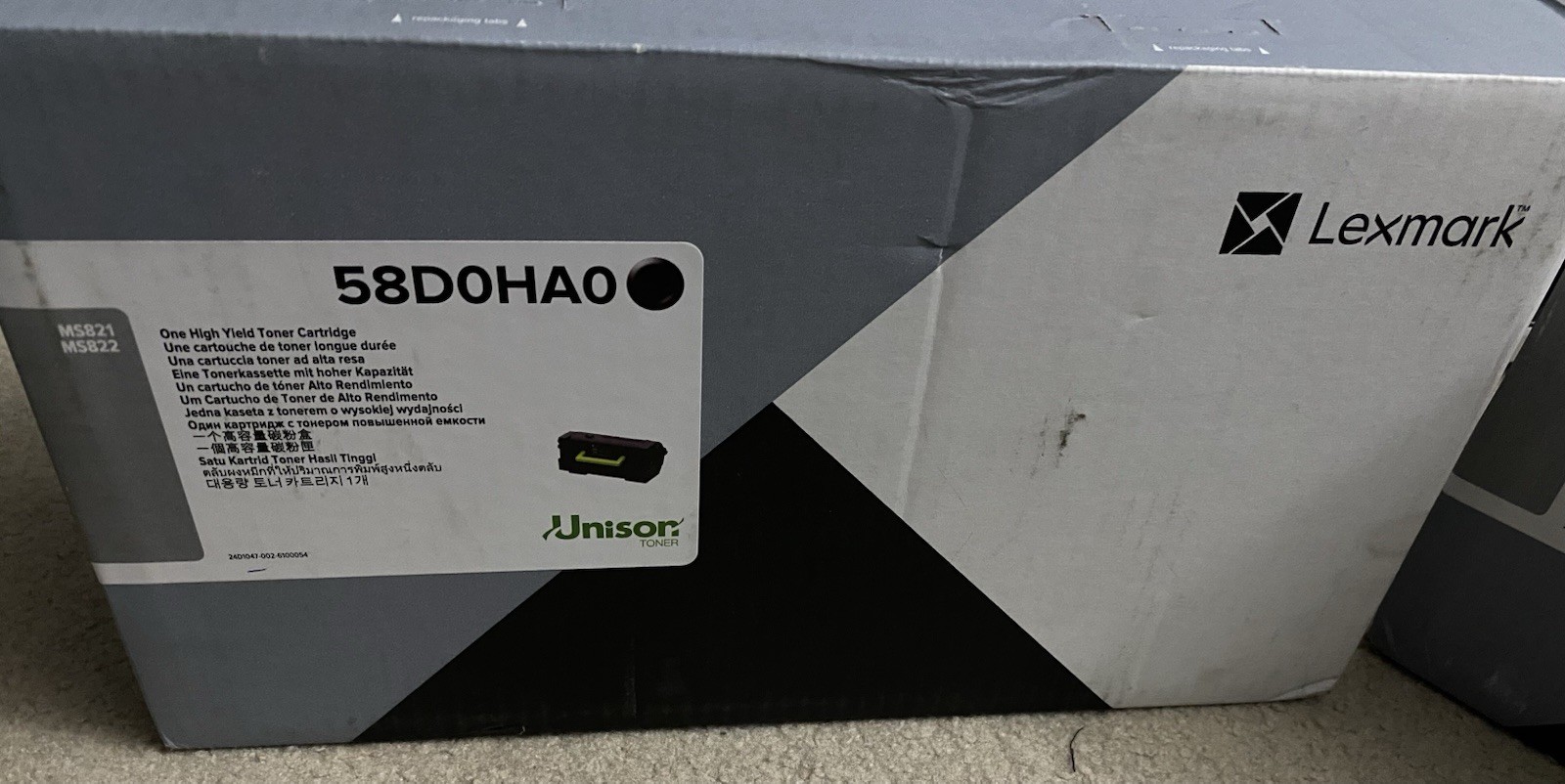 Lexmark Unison Original High Yield Toner Cartridge - Black (58D0HA0)