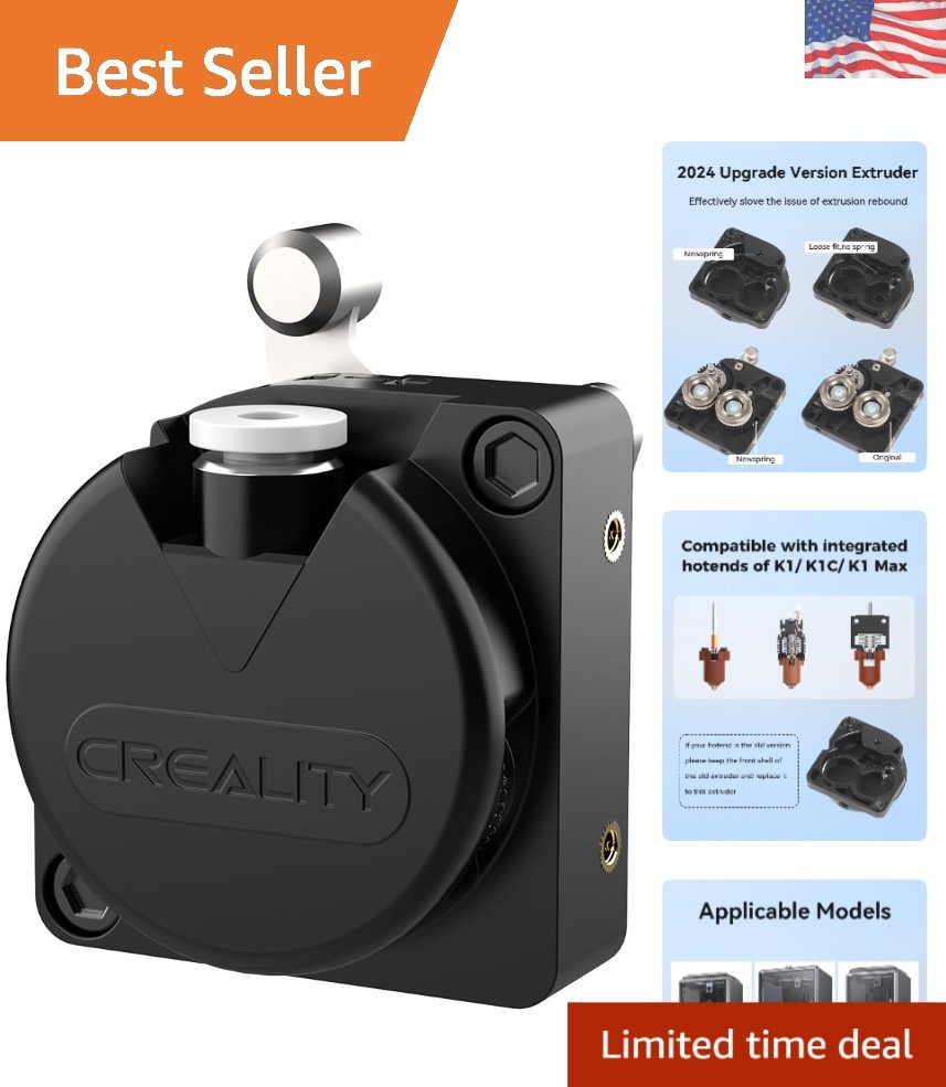 Official K1C Extruder with 50N Force & Dual Gear Design for Precise 3D Printing