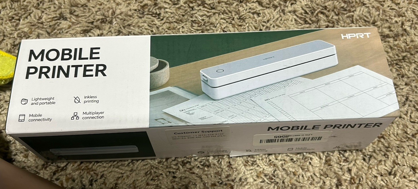 Portable Wireless Thermal Printer for Travel Inkless Phone Laptop Compatible