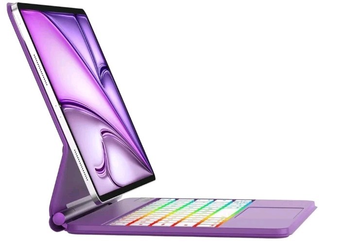Magic Keyboard Folio for iPad Pro 11, Air 5th & 4th Purple, Backlit 