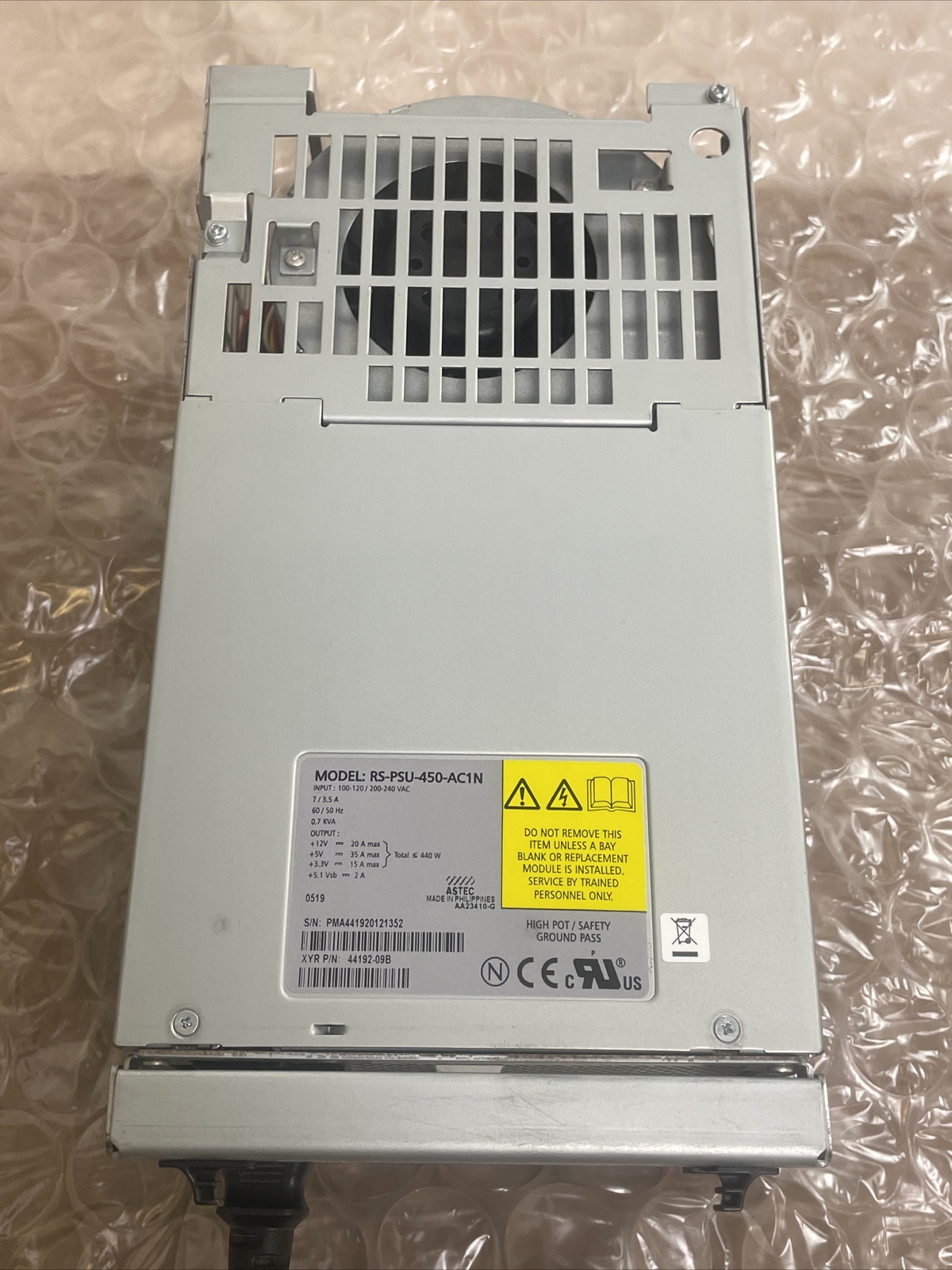 Nice ASTEC RS-PSU-450-AC1N Power Supply *With Power Cord. ***Clean Unit***