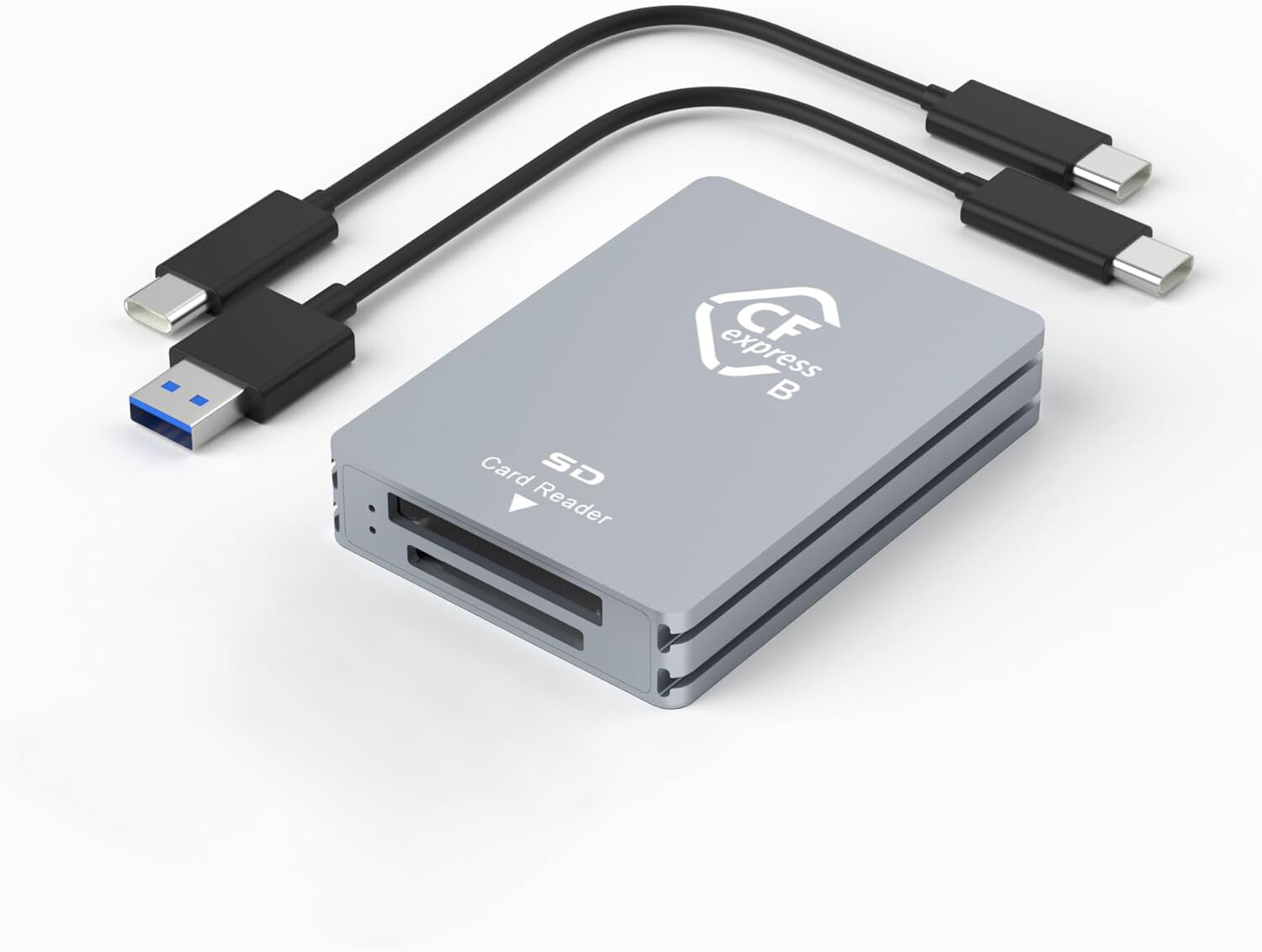 High-Speed CFexpress Type B&SD Dual-Slot Card Reader-USB 3.2 For Digital Cameras