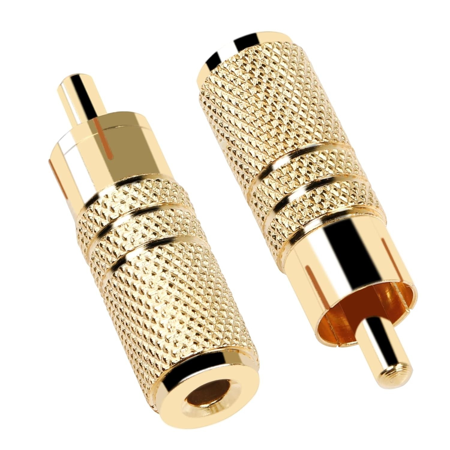 RCA Male to 3.5mm Female adapter Gold