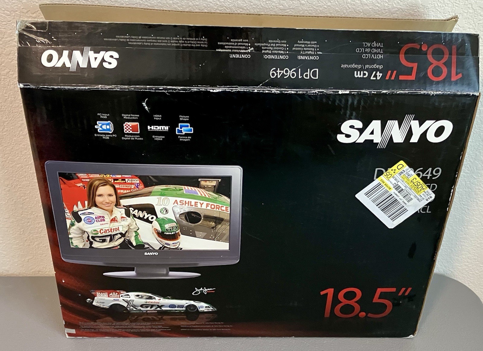 Vintage Sanyo DP19649 19.5 720p HD LCD TV Gaming/ Small Kitchen/VGA With Box