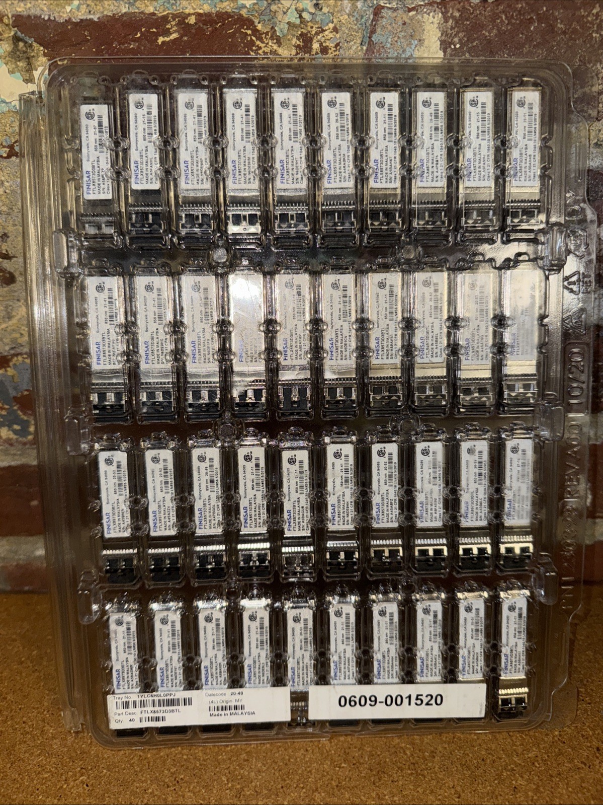 (40pc)Finisar FTLX8573D3BTL  850nm 10G Transceiver Module