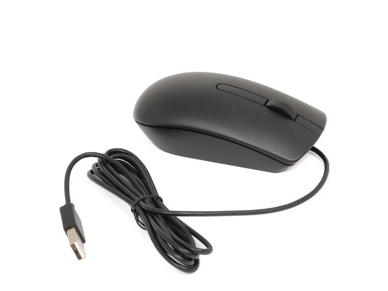 New Dell MS116 Optical Wired USB Mouse Black DMV3P PC Laptop Office Desktop
