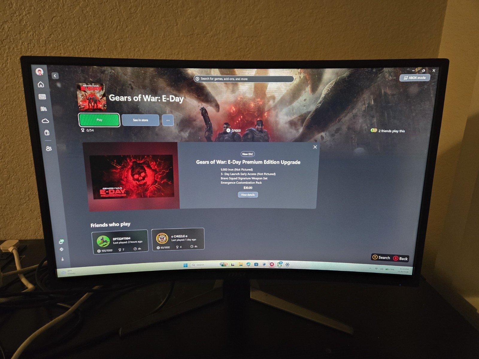 MSI Optix G27c2 27" w/ Box and Stand