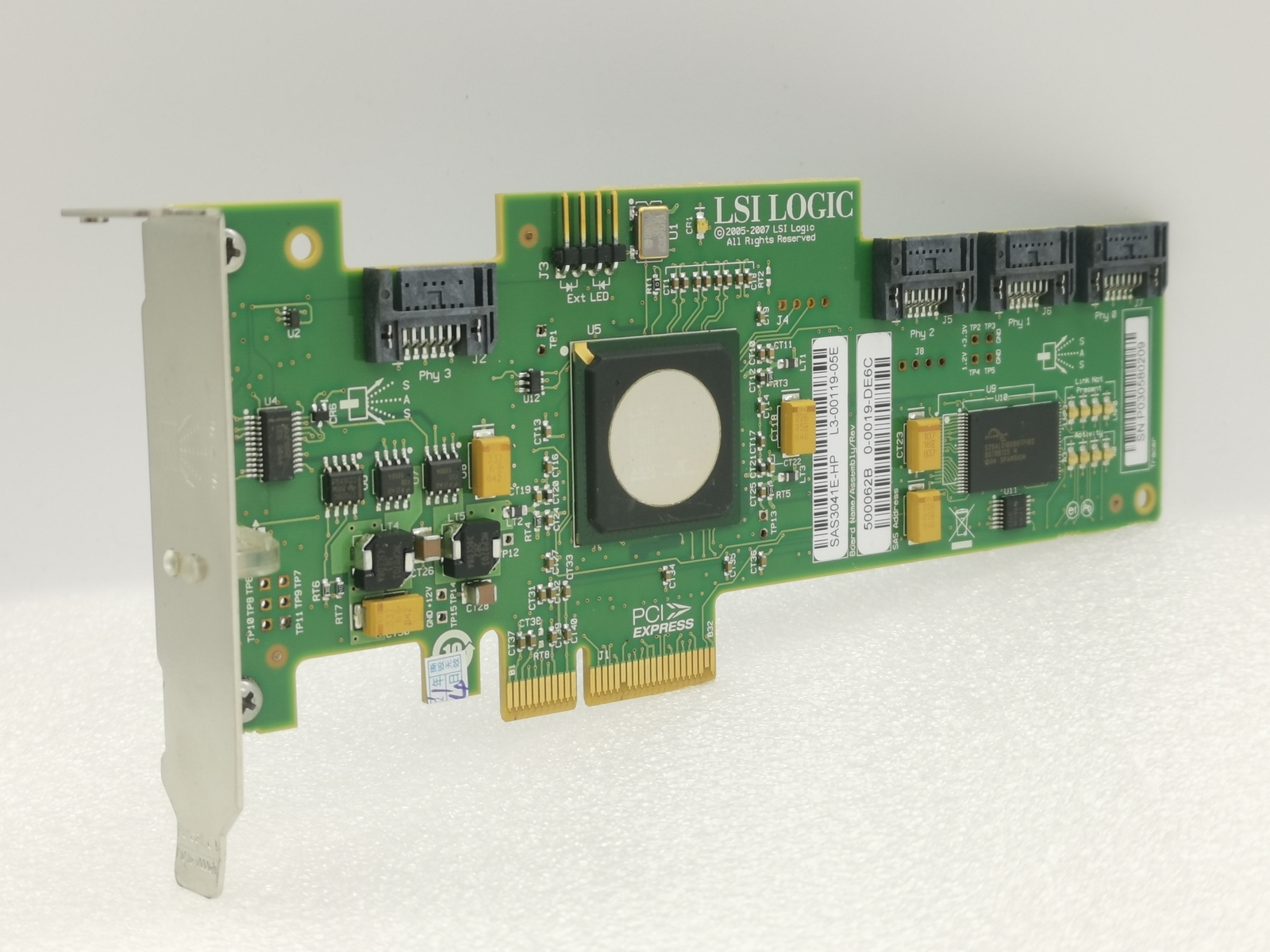 Low-Profile HP LSI Logic SAS3041E-HP 4-Port PCI-e SAS SATA RAID Controller