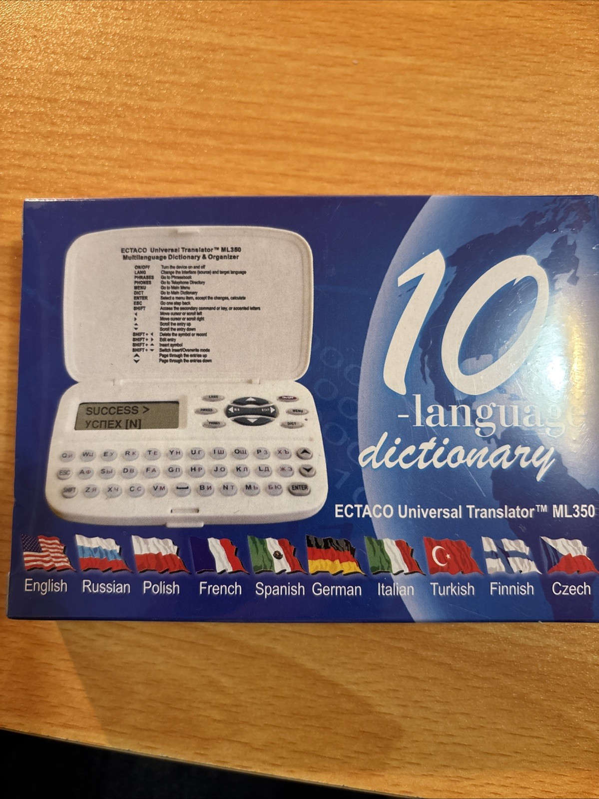 NEW ECTACO Universal Translator ML350 10 Language Dictionary