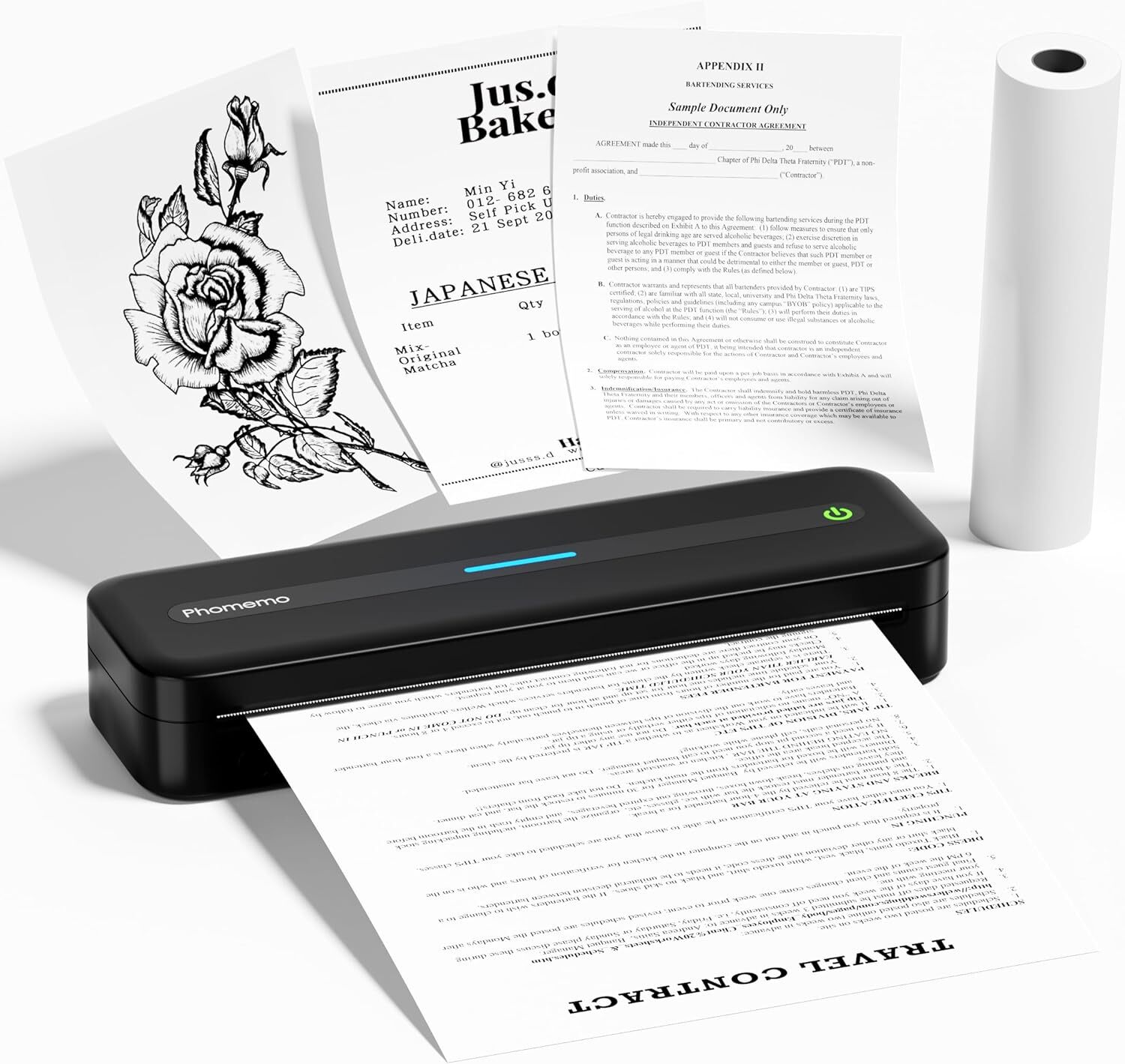 Phomemo M832 Thermal Printer Wireless Inkless Printer for Travel Office Home LOT