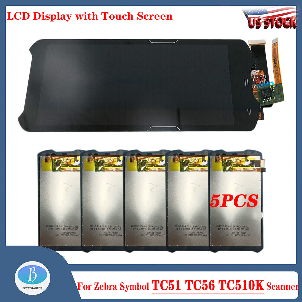 5PCS LCD Display + Touch Screen Digitizer for Zebra Symbol TC51 TC56 TC510K