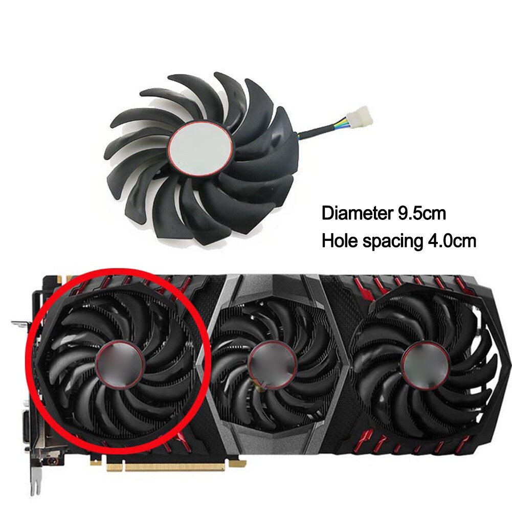 PLD10010S12HH 95mm 85mm Graphics Cooling Fan 4Pin for MSI GTX1080ti GAMING TRIO