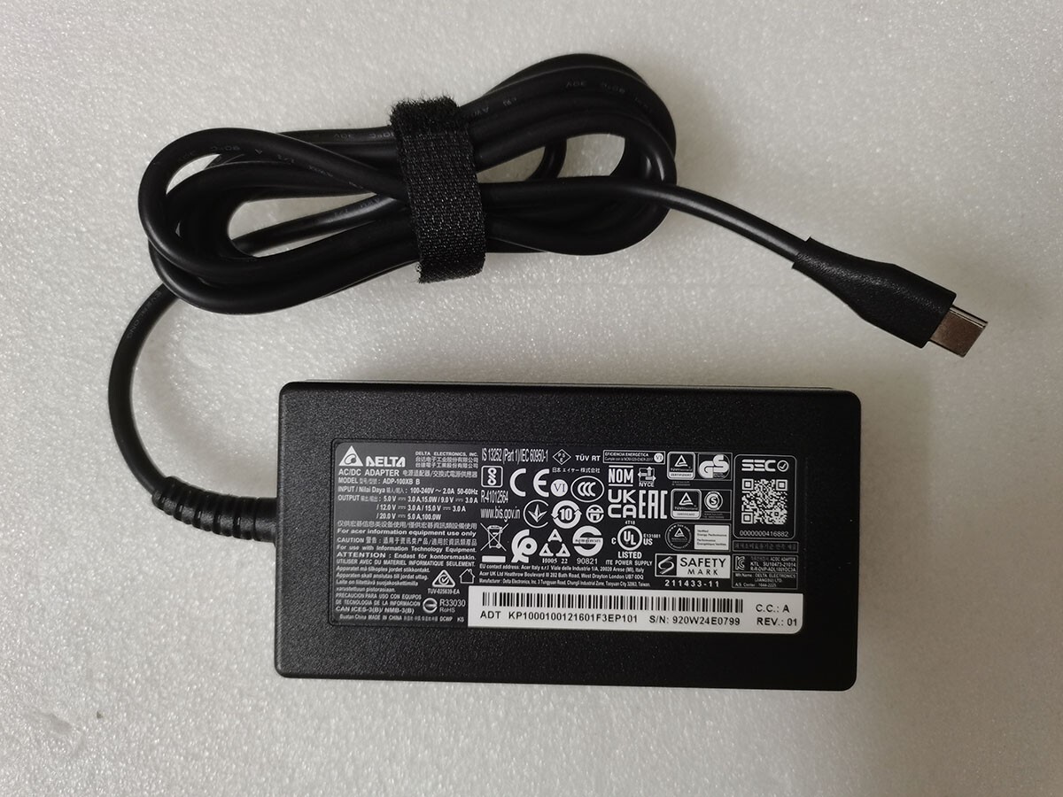Genuine Delta 20V 5A USB-C 100W ADP-100XB B For Acer Swift Go 14 SFG14-63T N24C2