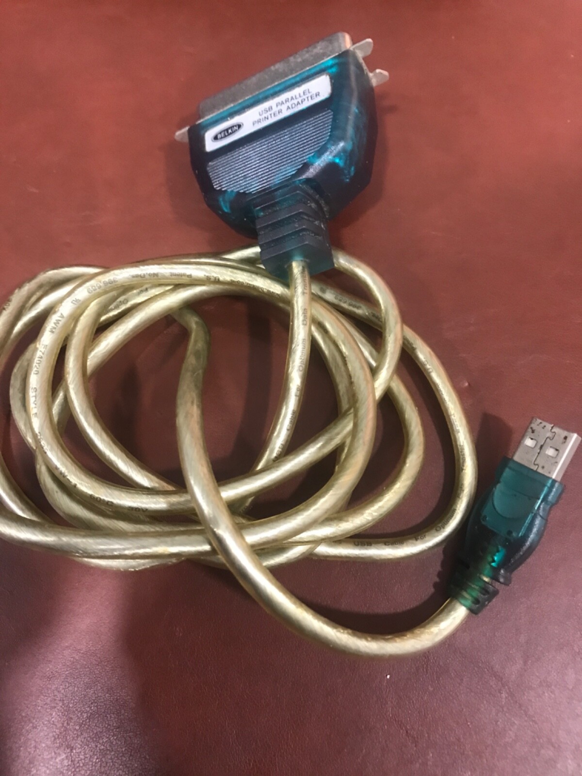 L@@K Belkin USB to Parallel Printer Cable F5U002-BLU