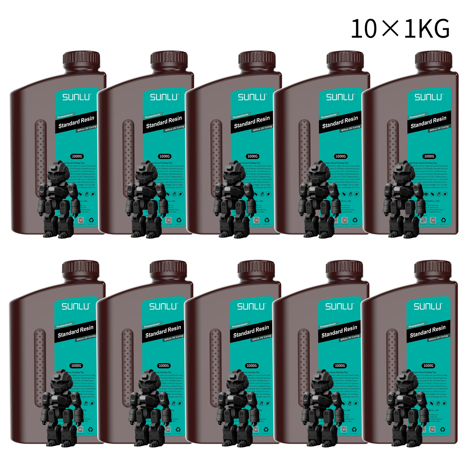SUNLU 10KG Standard/ABS-Like/Washable/PA-Like/High Temperature/Red Wax Resin