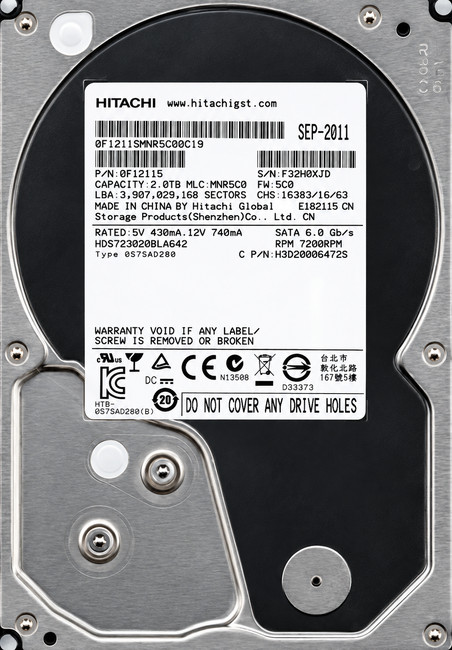 Hitachi HDS723020BLA642 2TB SATA HDD Tested Sanitized - Premium Grade