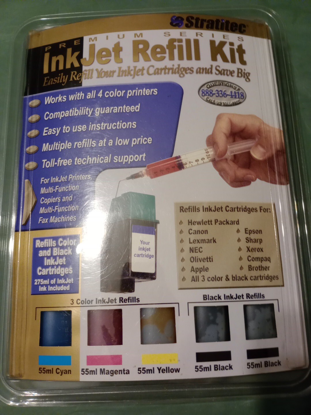 NEW Stratitec Premium Series Inkjet Refill Kit  5 Bottles NIB