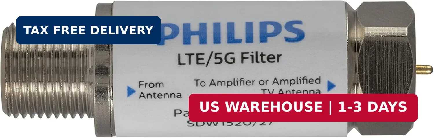 LTE/5G Filter Reduces Pixelation & Signal Issues from LTE 4G 5G Interference