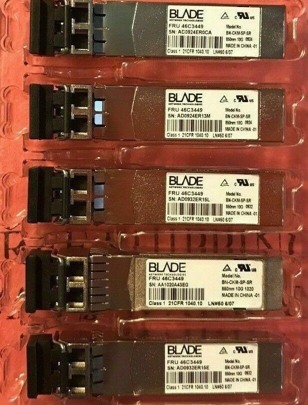 ONE IBM Blade 10GE SFP+SR transceiver for Blade G8124 G8052 G8264 G7028 switches