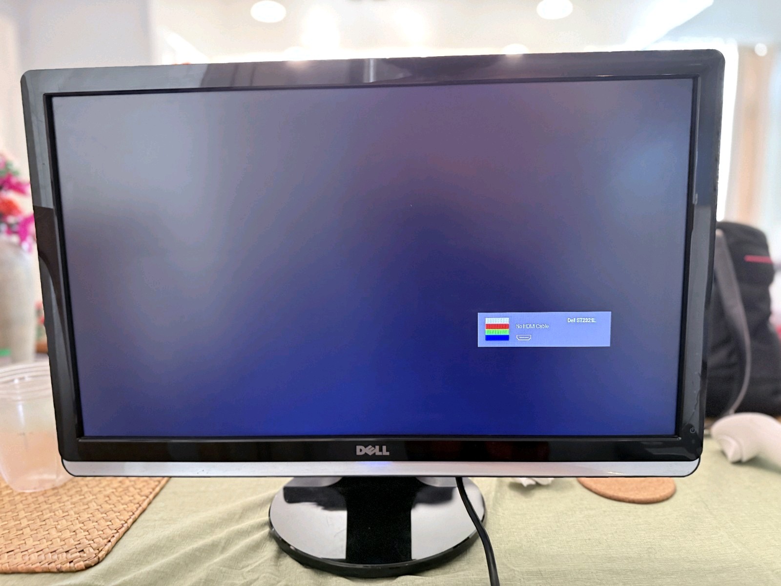 Dell Monitor 23" Widescreen Full HD HDMI DVI VGA, LCD, Model ST2321L - Pre-Owned