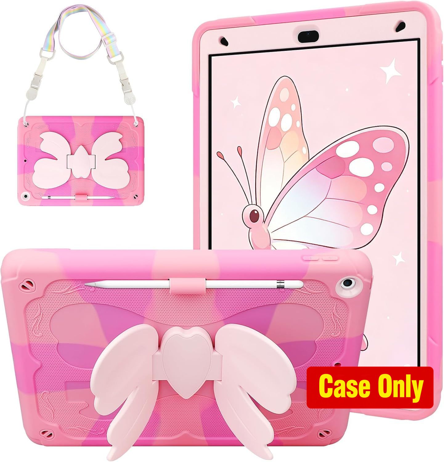 Case for iPad 9th 8th 7th Generation 10.2 inch - Kids Light Pink, Shockproof