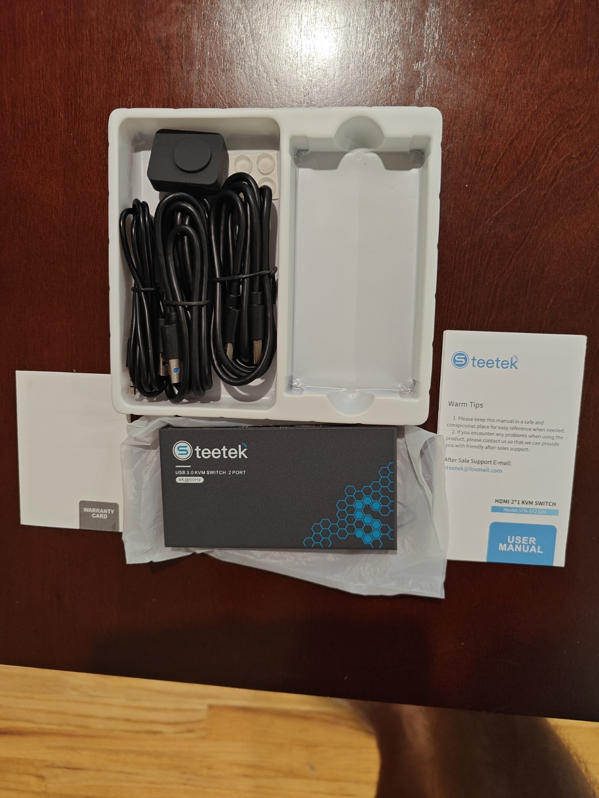 Teetek USB 3.0 KVM Switch 2-Port 4K@60Hz HDMI - JUST THE MODULE ITSELF