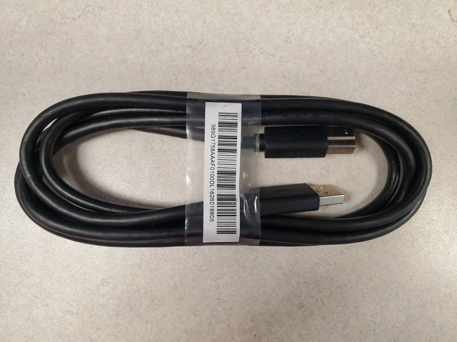 New USB 3.0 Cable, 6ft, Type A-to-B, SuperSpeed, Black (M/Ns: 5KL2E0, PN81N)